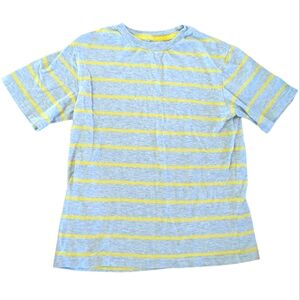 🍁2/$7🍁CHEROKEE Grey and Yellow Striped Short Sleeve Tee Shirt